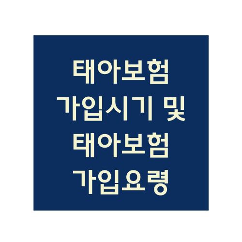 태아보험 가입시기